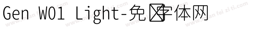 Gen W01 Light字体转换